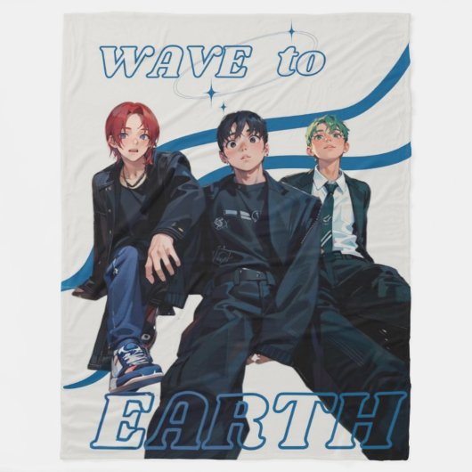 Wave to Earthファナルト フリースブランケット (正面)