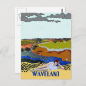 WAVELAND MS、ヴィンテージスタイルはがき ポストカード (正面/裏面)
