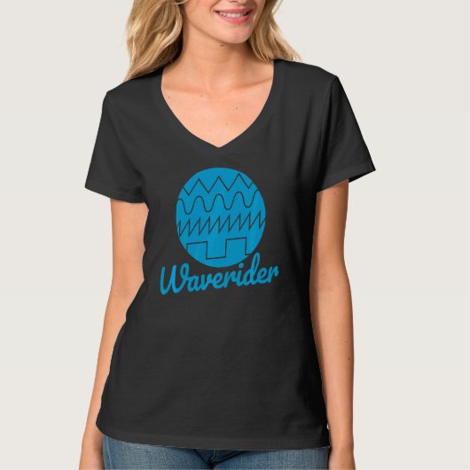 Waverider Synthesizer 80s合成波波形 Tシャツ (正面)