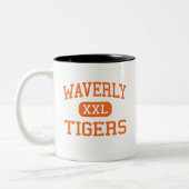 Waverly -トラ-高等学校- Waverlyオハイオ州 ツートーンマグカップ (左)