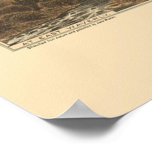 Waverly, NY Panoramic Map - 1881 ポスター (角)