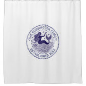 Wavesの中のSultry Mermaid家族の名前日付Estd NT シャワーカーテン (正面)