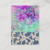 WAVES写真テンプレート、紫鮮やか色の青の紫 名刺 (裏面)