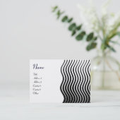 WAVES スタイリッシュ MONOGRAM、白黒ピンク 名刺 (スタンド正面)