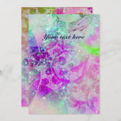 WAVES、明るい紫色の緑の青いピンクの金ゴールドが輝く (正面/裏面)