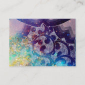 WAVES 2,明るい黄色鮮やかの茶色の紫色の青 名刺 (裏面)