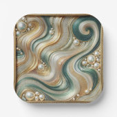 Waves 7インチ紙プレートザパールコーストエール ペーパープレート (正面)