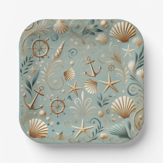 Waves 7インチ紙プレートザパールコーストエール ペーパープレート (正面)