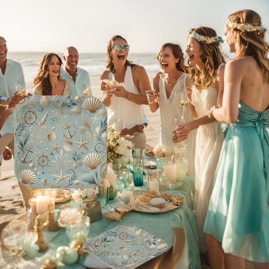 Waves 7インチ紙プレートザパールコーストエール ペーパープレート