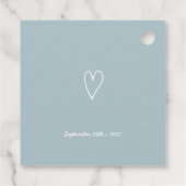 Waves and sea with Doodle hearts フェイバータグ (裏面)