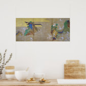 Waves at Matsushima (Left), Tawaraya Sotatsu ポスター (キッチン)