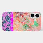 WAVES / Bright Pink Purple Swirls in金ゴールド Case-Mate iPhoneケース (裏面 (横))
