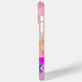 WAVES / Bright Pink Purple Swirls in金ゴールド Case-Mate iPhoneケース (裏面 / 左)