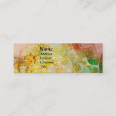 WAVES / Bright Yellow Blue Swirls in金ゴールドきらめき スキニー名刺 (正面)