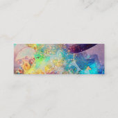 WAVES / Bright Yellow Blue Swirls in金ゴールドきらめき スキニー名刺 (裏面)