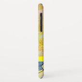 WAVES / Bright Yellow Blue Swirls in金ゴールドきらめき Case-Mate iPhoneケース (裏面/左)