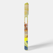 WAVES / Bright Yellow Blue Swirls in金ゴールドきらめき Case-Mate iPhoneケース (裏面 / 右)