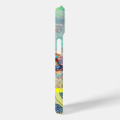 WAVES / Bright Yellow Blue Swirls in金ゴールドきらめき Case-Mate iPhoneケース (裏面 / 右)