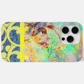 WAVES / Bright Yellow Blue Swirls in金ゴールドきらめき Case-Mate iPhoneケース (裏面 (横))