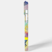 WAVES / Bright Yellow Blue Swirls in金ゴールドきらめき Case-Mate iPhoneケース (裏面 / 左)