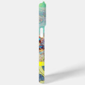 WAVES / Bright Yellow Blue Swirls in金ゴールドきらめき Case-Mate iPhoneケース (裏面 / 右)
