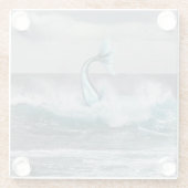 Waves Coasterへのマーメイドダイビング ガラスコースター (裏面)