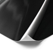 Waves in Chrome抽象芸術白黒の写真 ポスター (角)