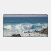 Waves In Maui，ハワイビーチ景観写真 デスクマット (正面)
