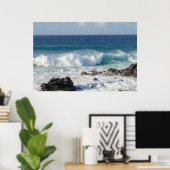 Waves In Maui, Hawaii Landscape ポスター (ホームオフィス)