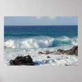 Waves In Maui, Hawaii Landscape ポスター (正面)