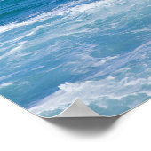 Waves in Mediterranean Sea, Mallorca, Spain ポスター (角)