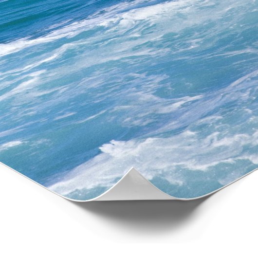 Waves in Mediterranean Sea, Mallorca, Spain ポスター (角)