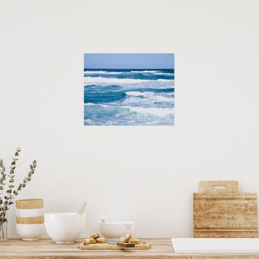 Waves in Mediterranean Sea, Mallorca, Spain ポスター (キッチン)