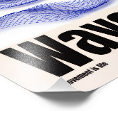 Waves – Minimal Abstract Motion Poster フォトプリント (角)