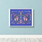 Waves of Expression Abstract Canvas Art キャンバスプリント (インサイチュ (ウッドフロア))