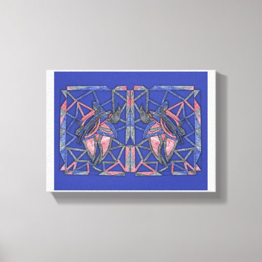 Waves of Expression Abstract Canvas Art キャンバスプリント (正面)