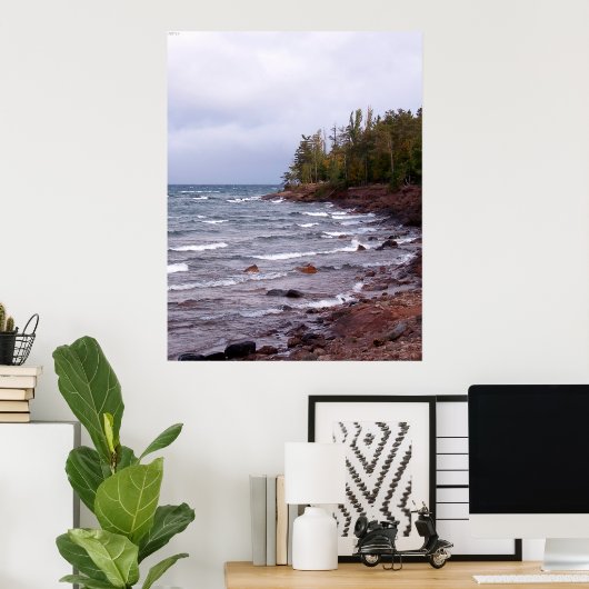Waves of Lake Superior ポスター (ホームオフィス)