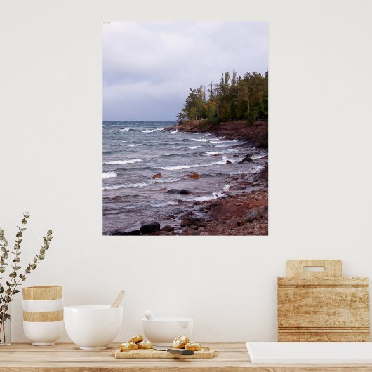 Waves of Lake Superior ポスター (キッチン)