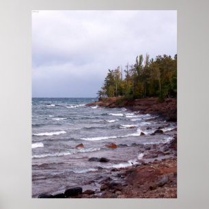 Waves of Lake Superior ポスター