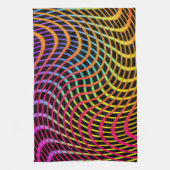 Waves of Sunset Abstract Artsy Towel キッチンタオル (縦)