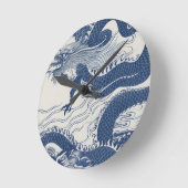 Waves of the dragon  ラウンド壁時計 (傾斜)