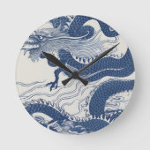 Waves of the dragon  ラウンド壁時計 (正面)