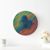Waves of Thought Abstract Expression ラージ壁時計 (ホーム)