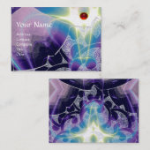 WAVES RUBY，明るい青，紫，赤いプラチナ 名刺 (正面/裏面)