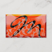 WAVES TOPAZ MONOGRAM，白い黄色のオレンジ 名刺 (裏面)