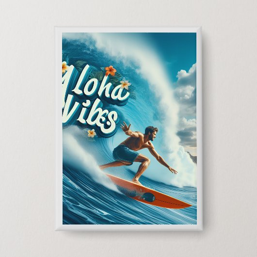 Waves & Wanderlust コレクション 缶バッジ (正面)