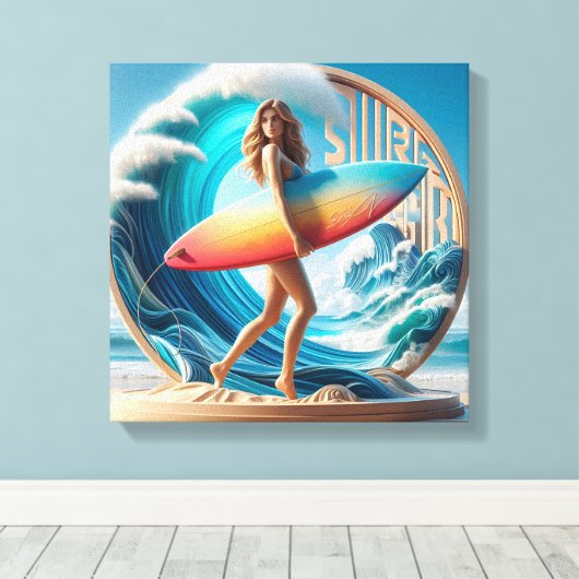 Waves & Wanderlust Collection キャンバスプリント (インサイチュ (ウッドフロア))