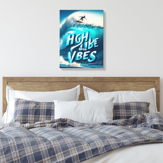 Waves & Wanderlust Collection キャンバスプリント (インサイチュ (寝室))