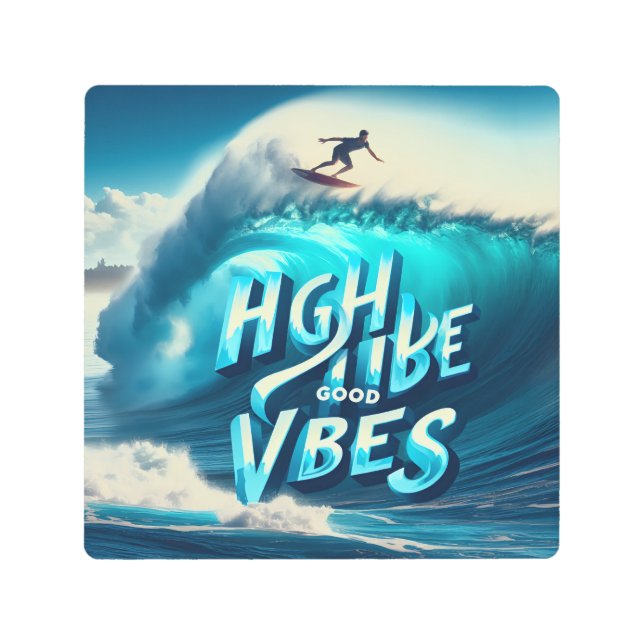 Waves & Wanderlust Collection メタルプリント (正面)