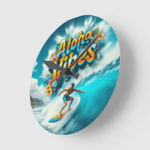 Waves & Wanderlust Collection ラウンド壁時計 (傾斜)